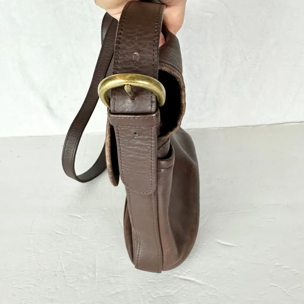 Vintage Coach 4150 Fletcher Saddle Crossbody Bag Brown